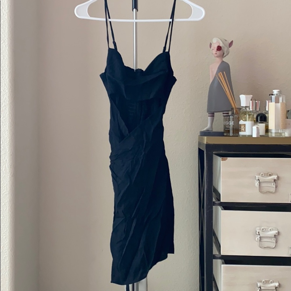 Reformation black cut out dress